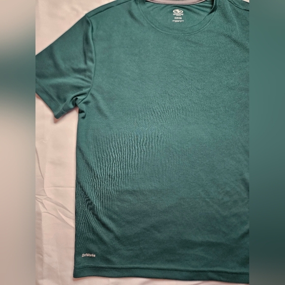 Athletic Works Mens Green Driworks Short Sleeve Shirt Size Small - Picture 2 of 10